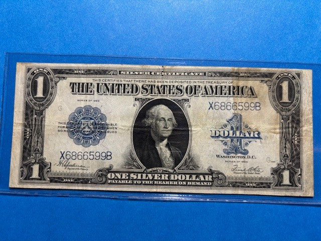 1923 $1 Silver Certificate Large Size X6866599B (FINE)