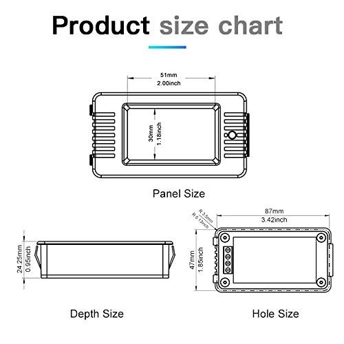 Multi-Function AC Meter: LCD Digital 100A Current & Voltage with Alarm Function