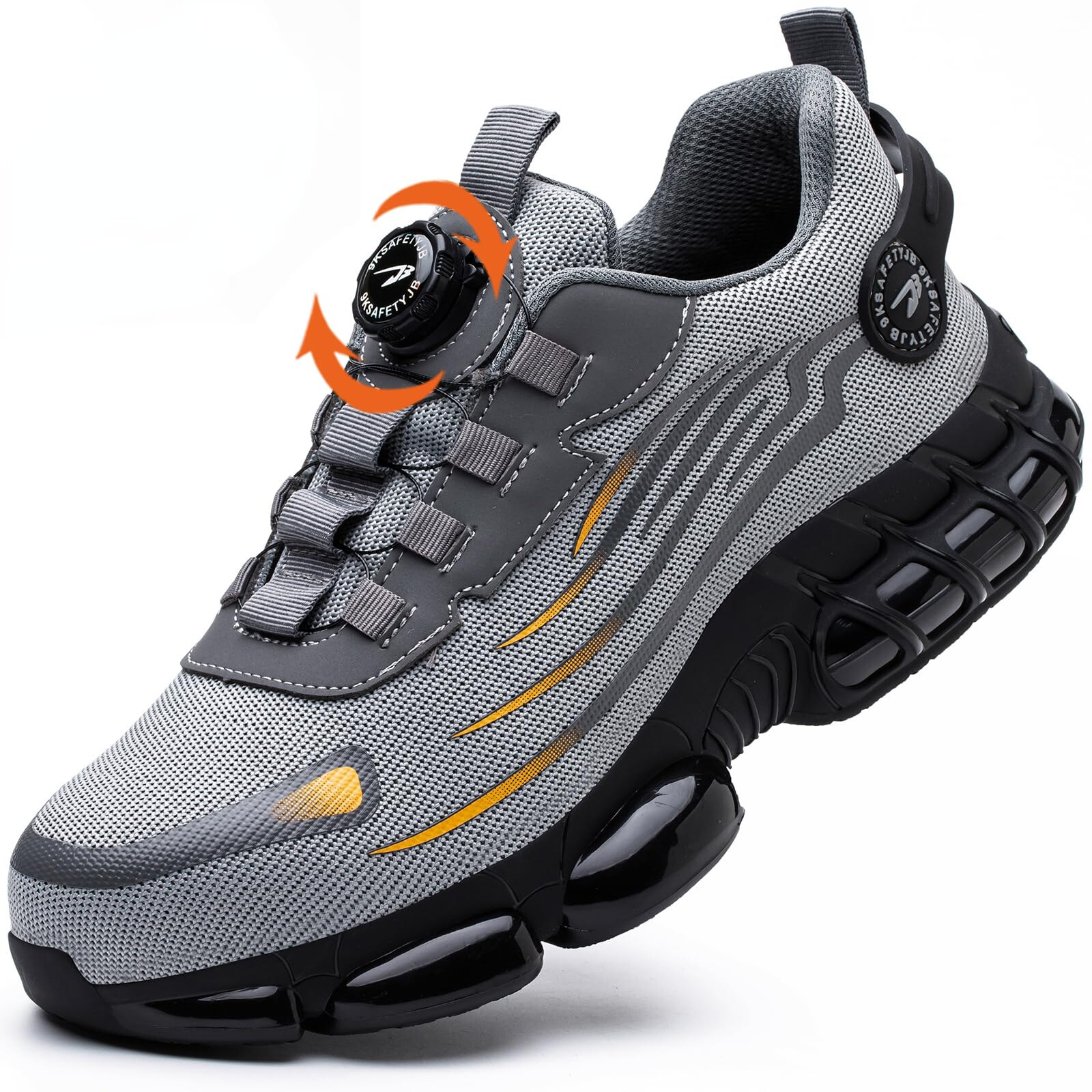 Men Work Safety Shoes Steel Toe Rotating Buckle Indestructible Non-slip Sneakers