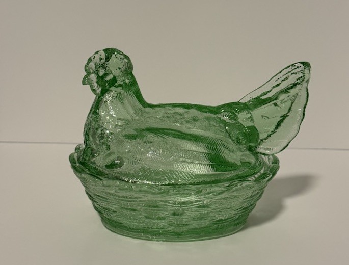 Green Hen On Nest- Approx. 6” X 5.5”