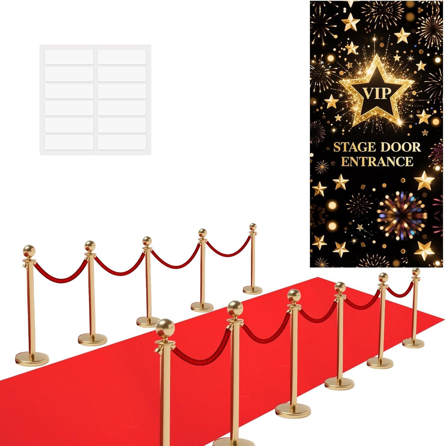 Red Carpet Runner For Party 2.6 x 15 ft Prom Decoration Not Slip Red Aisle Rug V