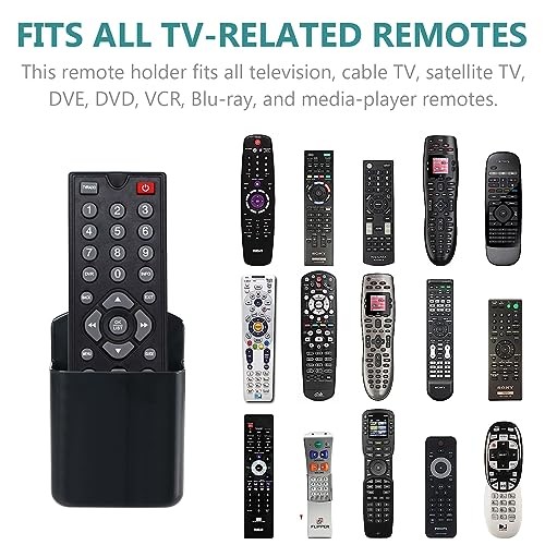6 Pcs Remote Control Holder Wall Mount, TV Remote Controller Holder black-6pcs