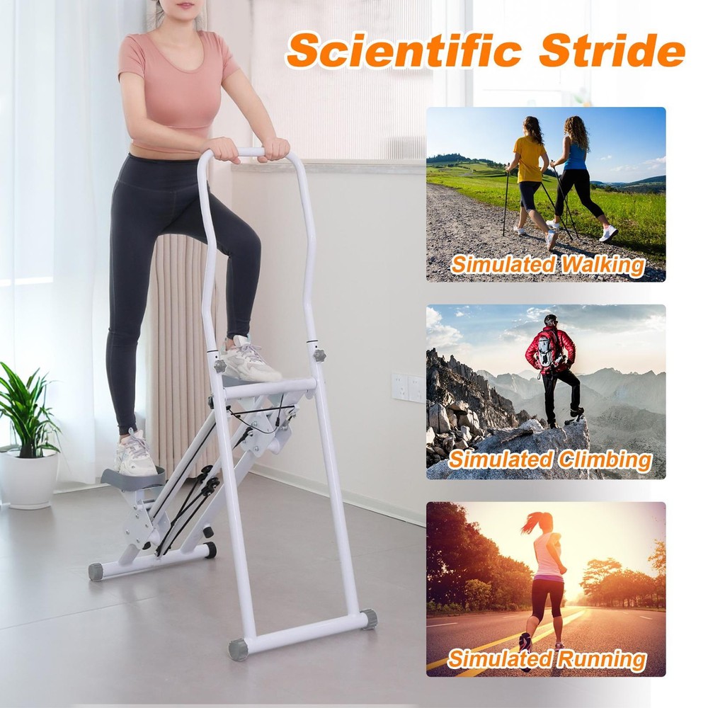 Stair Stepper Extended Step Range Climber Machine for Legs, Core and Glute Worko