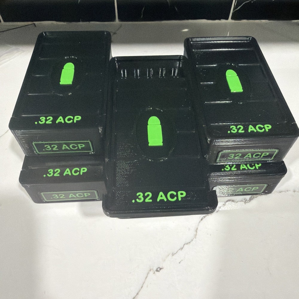 (6 Pack ).32 ACP Ammo Storage Box Case - 50rd Round