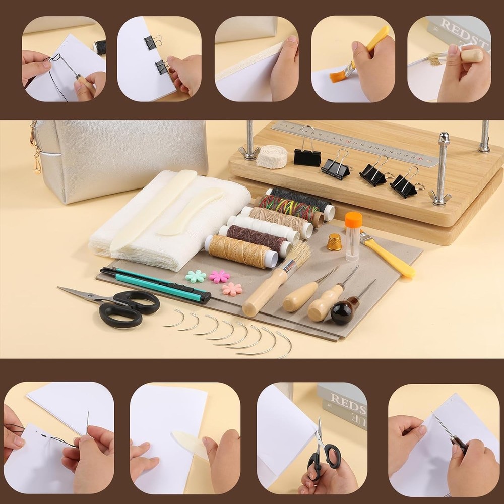 45-Piece Bookbinding Supplies Set - Tools for Creative Bookmaking