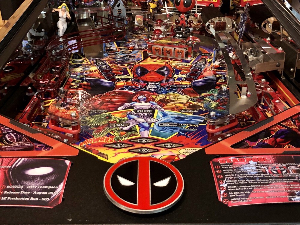 New Deadpool Premium Or LE Pinball Machine Solid Metal Apron Mod!