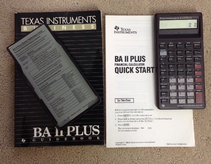 Texas Instruments Business Financial Calculator~BA II Plus + Guidebook