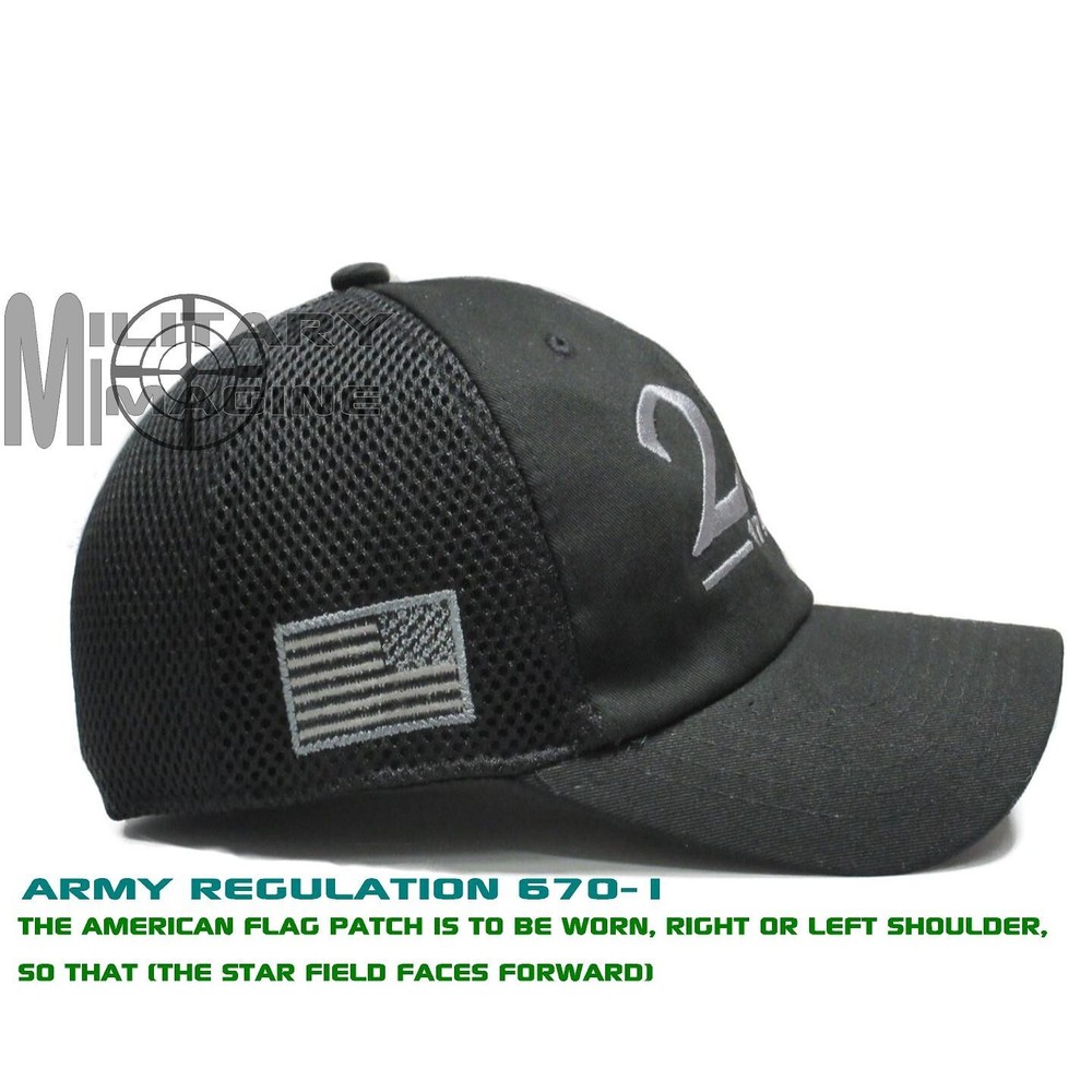 2nd Amendment 1791 American Flag 2A Hat Black Micro Mesh Tactical Cap