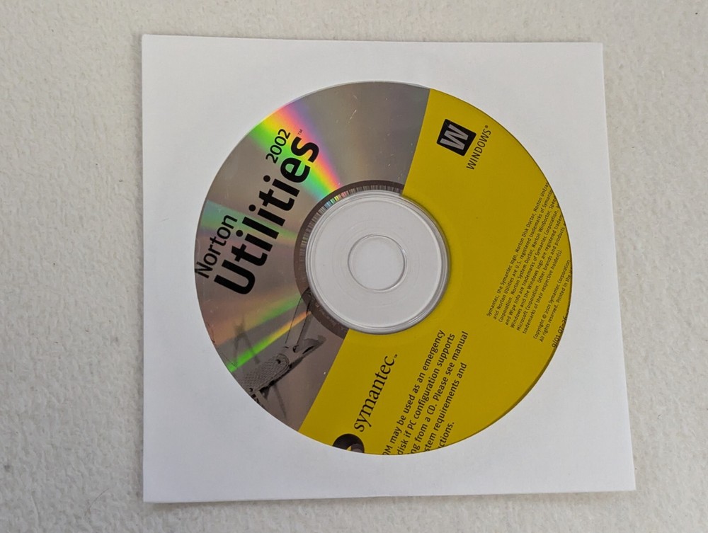 Vintage Norton Utilities 2002 Windows CD-ROM
