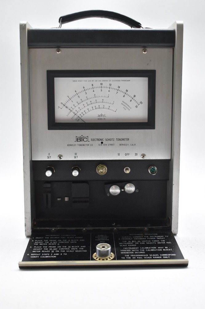 Vintage BTC Electronic Schiotz Model 701 Berkeley Tonometer