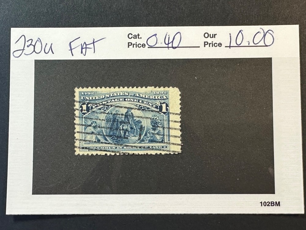 Scott #  230 FAT     2024 Scott Catalogue Value $ 0.40