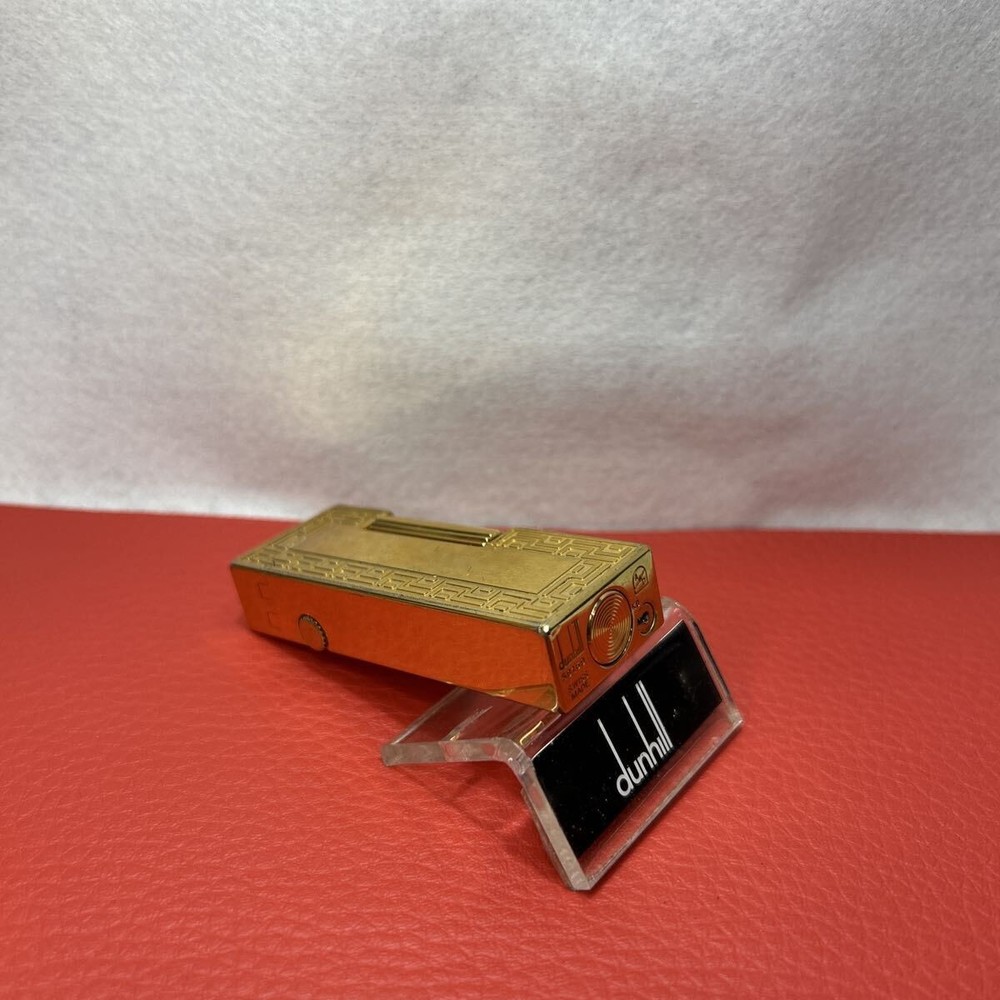 Overhauled Dunhill Rollagas lighter Gold d logo without box