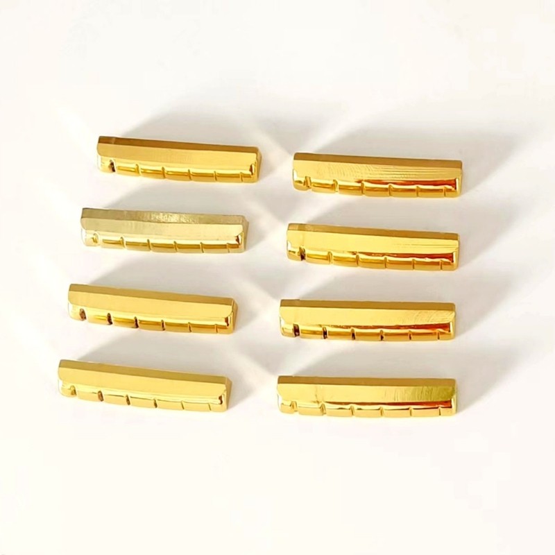 Brass Nut Saddles Set for Guitar Upgrade Includes 6 String Pegs and Component