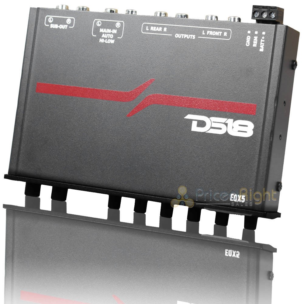 DS18 5 Band Equalizer Subwoofer Control with High Level Input Auto Turn on EQX5