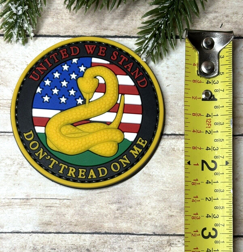 PVC Tactical Patch- Don't Tread On Me Patch - Morale Gun USA Flag Snake Patch