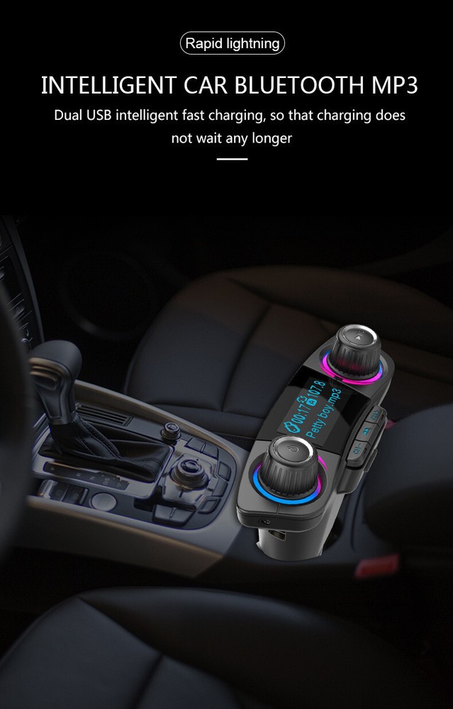 MP3 Player Bluetooth FM Transmitter Bluetooth 4.0 1.3in LED Screen Accessories