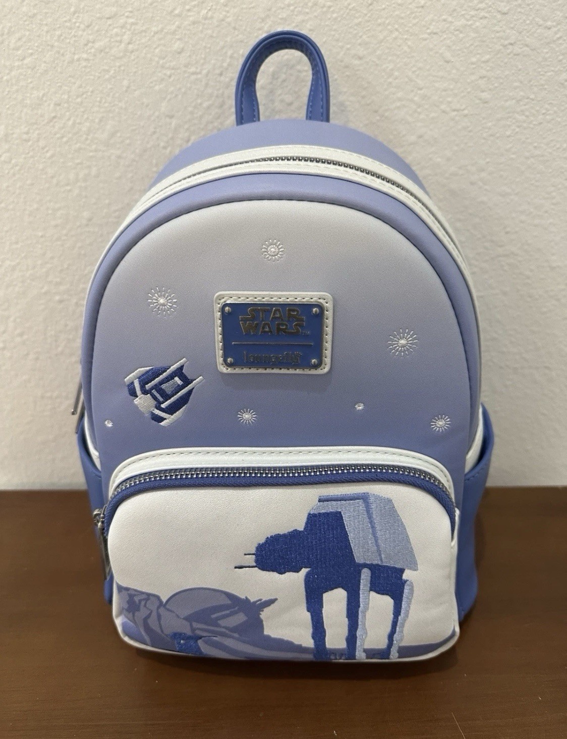 New 2025 Disney Parks Star Wars Loungefly Hoth Blue Mini Backpack