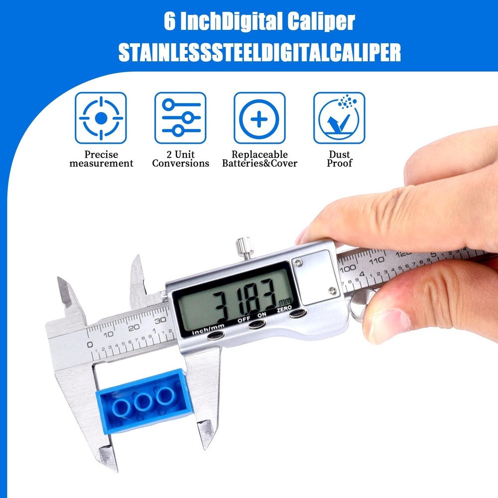Digital Caliper Measuring Tool,Caliper Measuring Tool with Stainles... Fast Ship