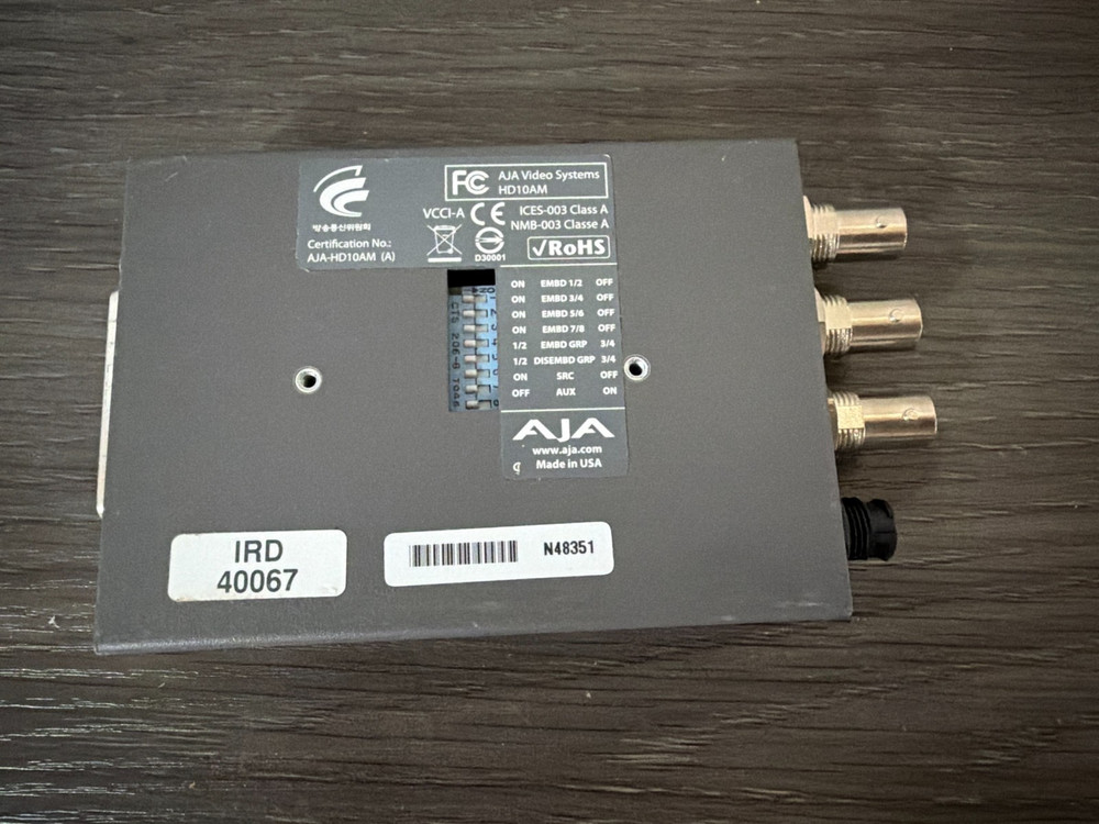 AJA HD10AM HD/SD-SDI 8-Ch AES Audio Embedder / Disembedder