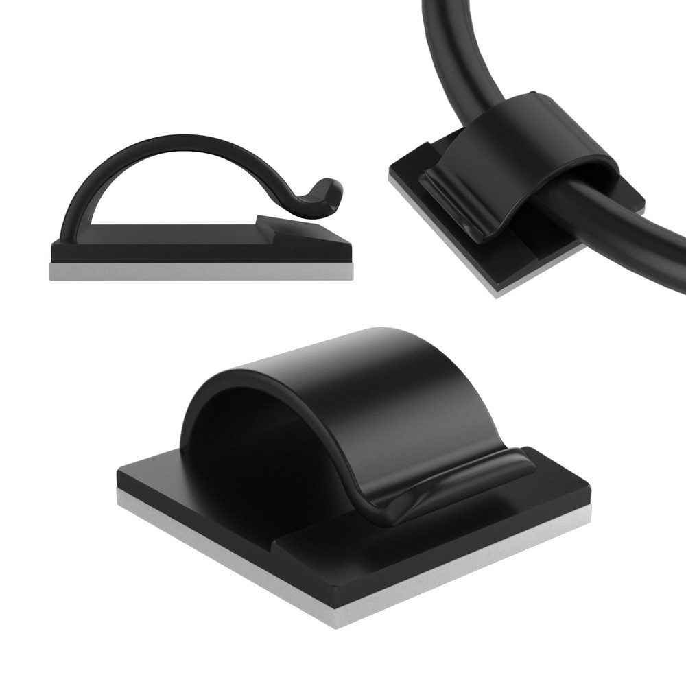 LinkDocs 30 Pieces Adhesive Cable Clips Wire Clips Cable Wire Management Wire...