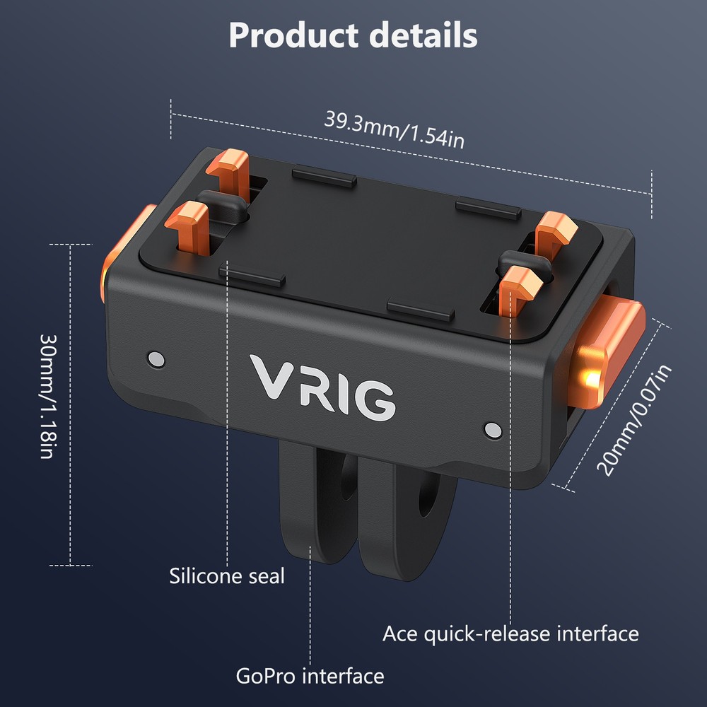 Lightweight Quick Release Mount VRIG Magnetic Camera 2-Prong Camera Mount Base