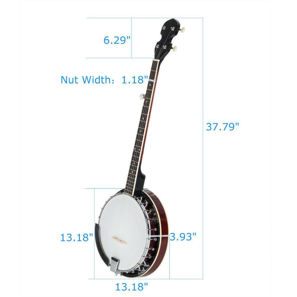 5 String Banjo w/ Closed Back 24 Brackets Head & Maple Neck