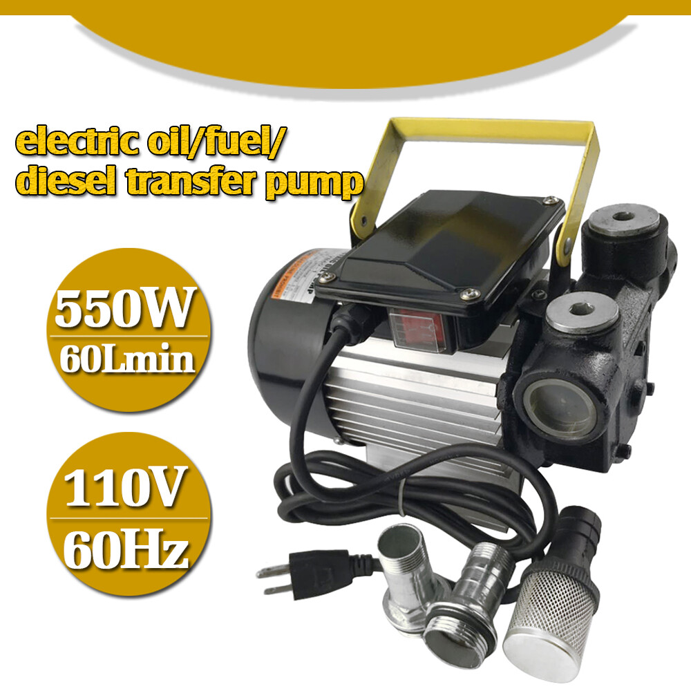 110V AC Self Priming Electric Oil Pump Transfer Fuel Diesel 16GPM 44PSI YB60-1