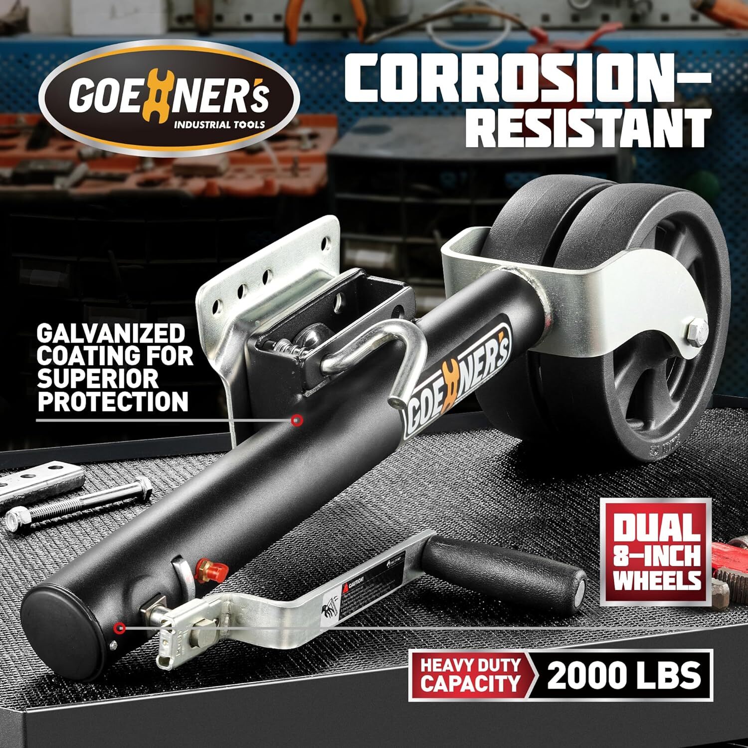 GOEHNER's Boat Trailer Jack 2000 lbs Marine Heavy Duty Swivel Mount Marine