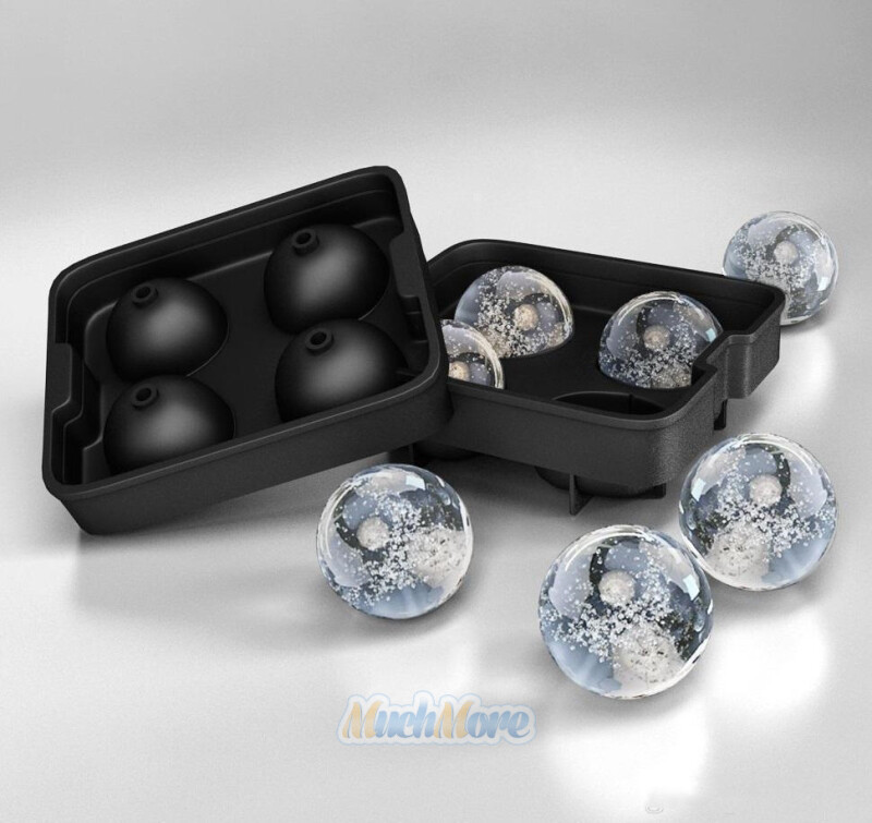 ICE Balls Maker Round Sphere Tray Mold Cube Whiskey Ball Silicone+Water Funnel
