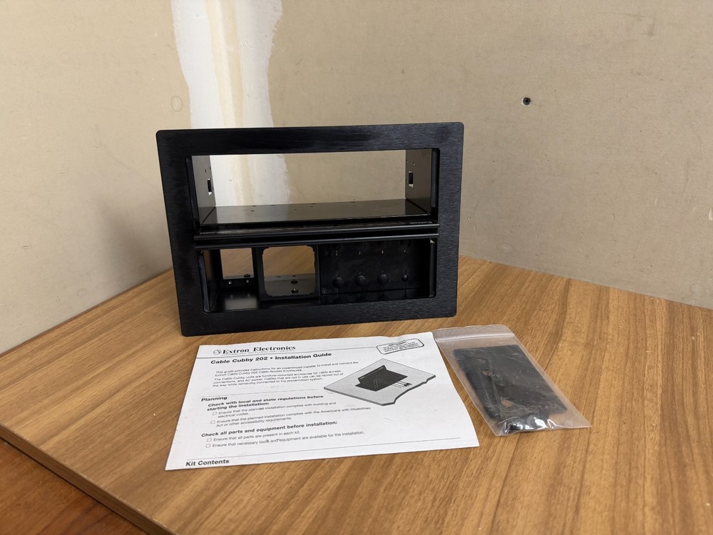Extron 70-1185-02 Cable Cubby 1402 Black, No AC - ONLY INCLUDES ITEMS SHOWN
