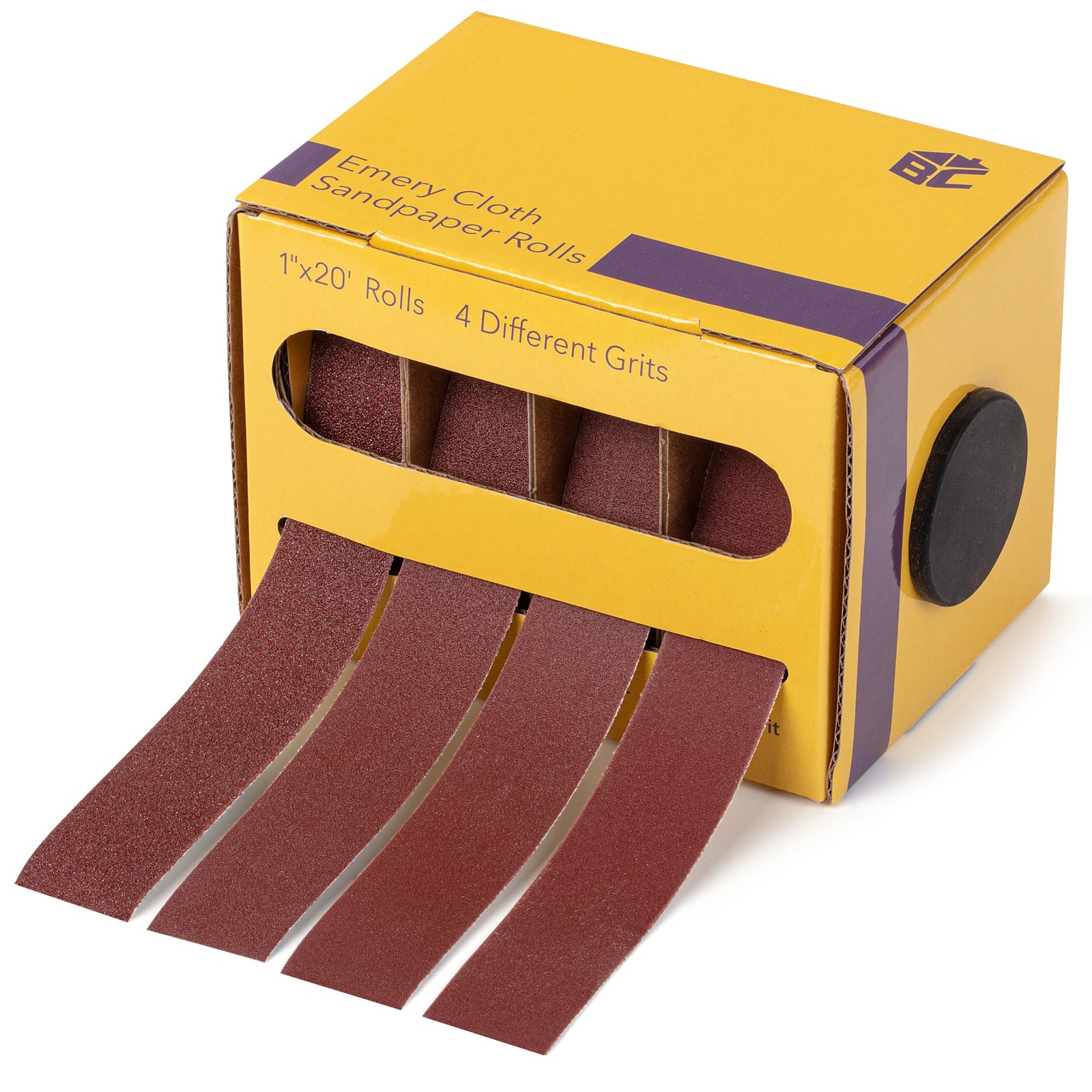 Bates- Emery Cloth Roll, 1" x 20 FT, 4 Grits, 150/240/320/400 20 4 Rolls