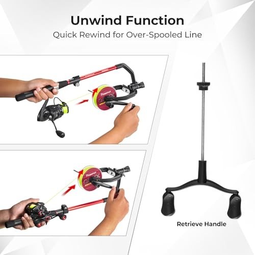 Fishing Line Spool with Unwinding Function, No Twist, Adjustable Handle for Spin