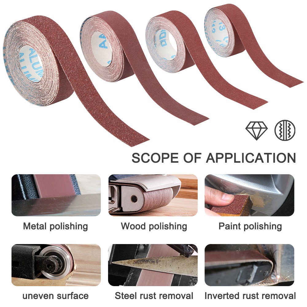 Emery Cloth Roll 80 240 320 400 Grit Sandpaper Roll Assortment for Metal Wood