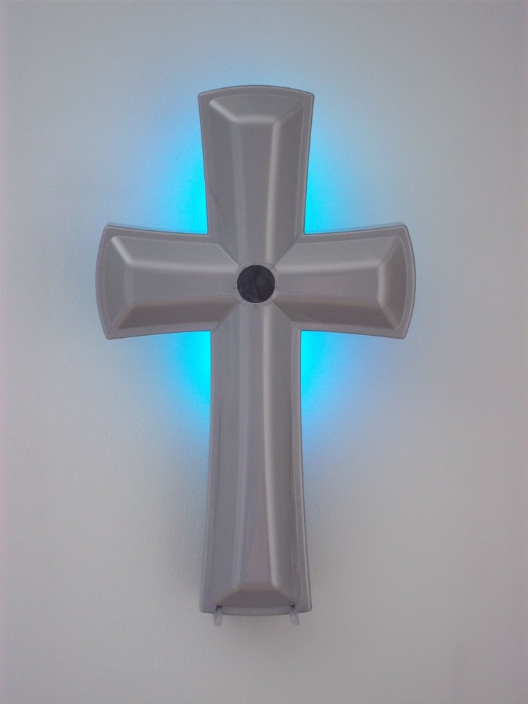 MEIRA Light Cross SILVER (motion sensor controlled 10" illuminating wall cross)