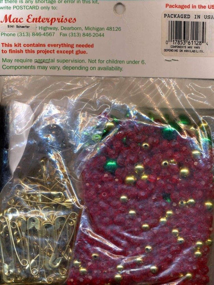 NEW MARY MAXIM FROM 2011 POINTED DROP ORNAMENT KIT MAKES 4