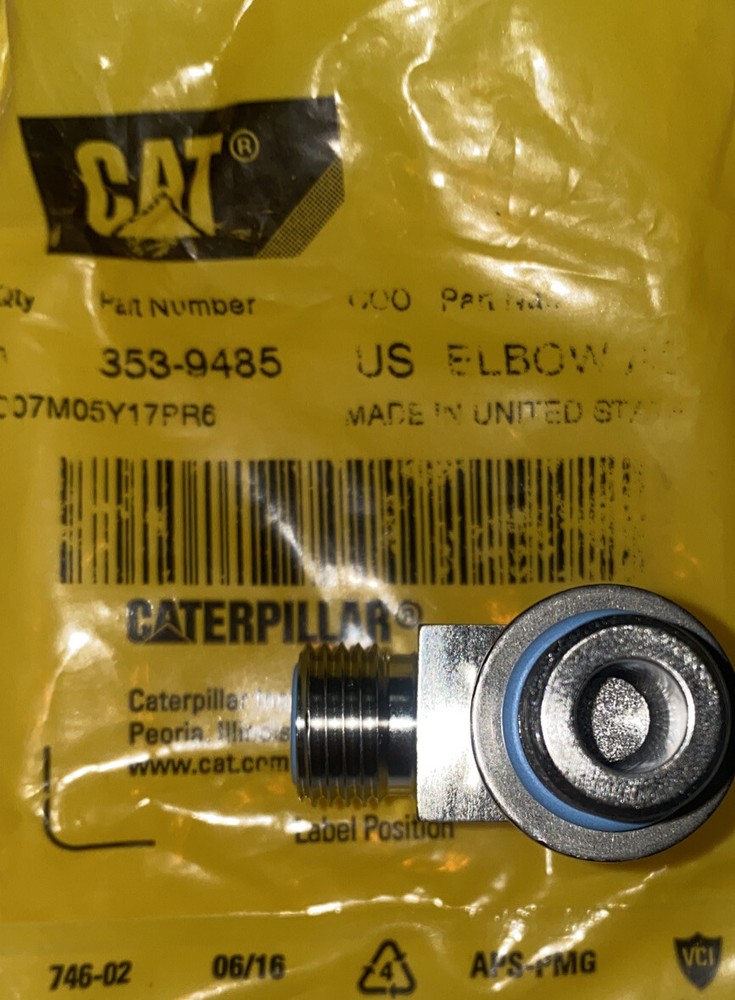 CAT 353-9485 Hydraulic Elbow Adapter