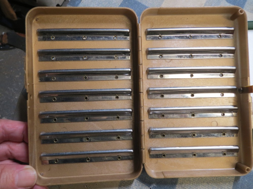 2 Older Hinged Plastic Fly Boxes Cabelas and ?