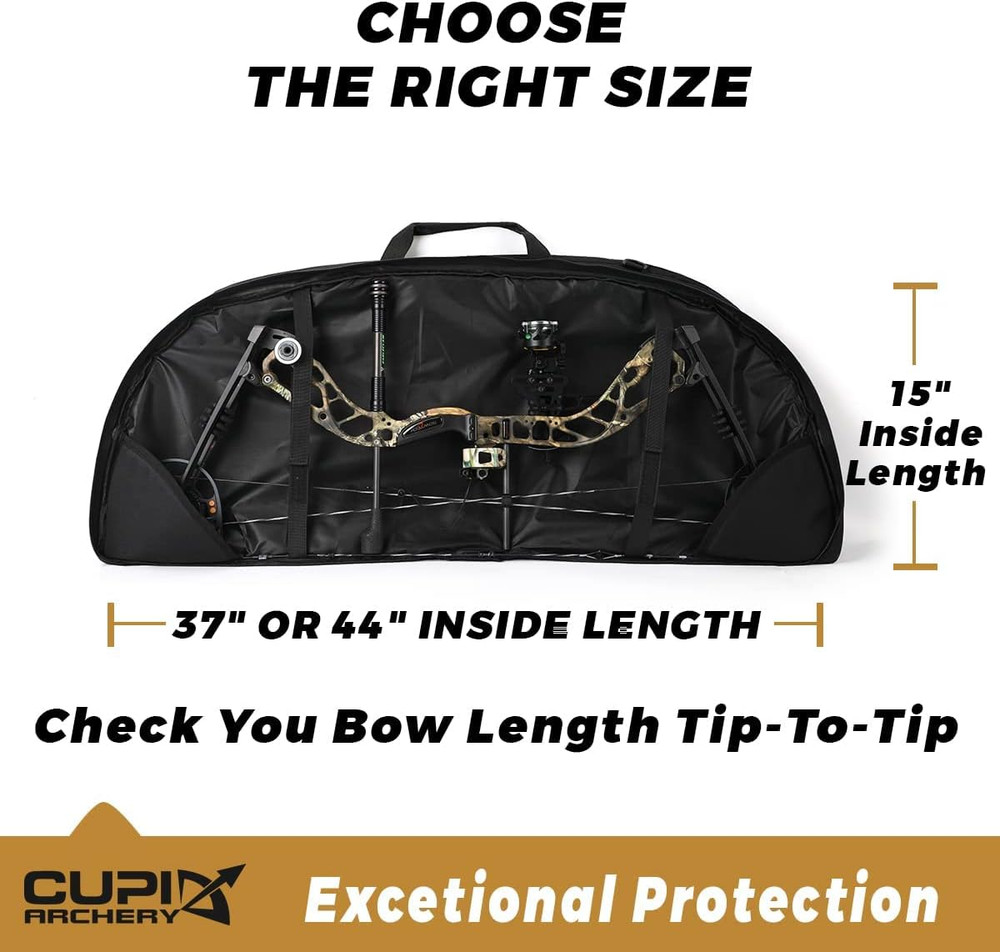 Compound Bow Case Soft Lightweight Archery Bag w/ Arrow Pocket Backpack Straps