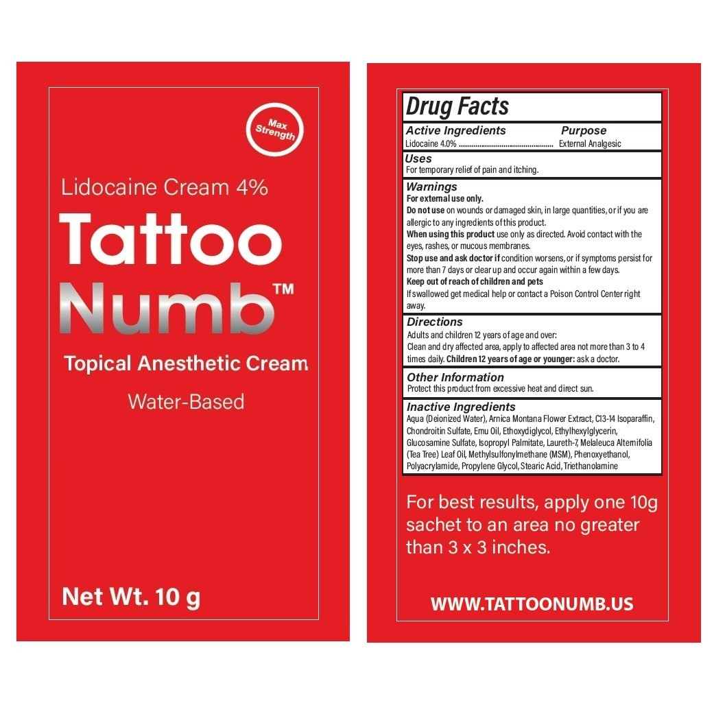 2 x 10g TattooNumb numbing cream numb skin painless tattooing piercings