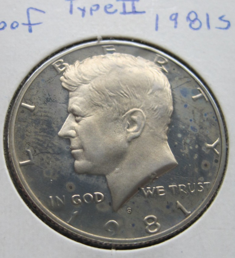 1981-S Kennedy Half Dollars; Proof Varieties 1 & 2
