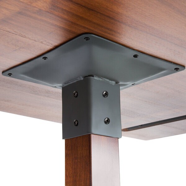 30" x 60" Rectangular Solid Wood Live Edge Restaurant Table Top in Walnut Wood
