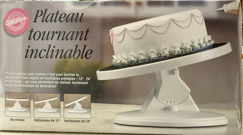 Wilton Tilting Turntable Cake Decorating Display Table - NEW Open Box