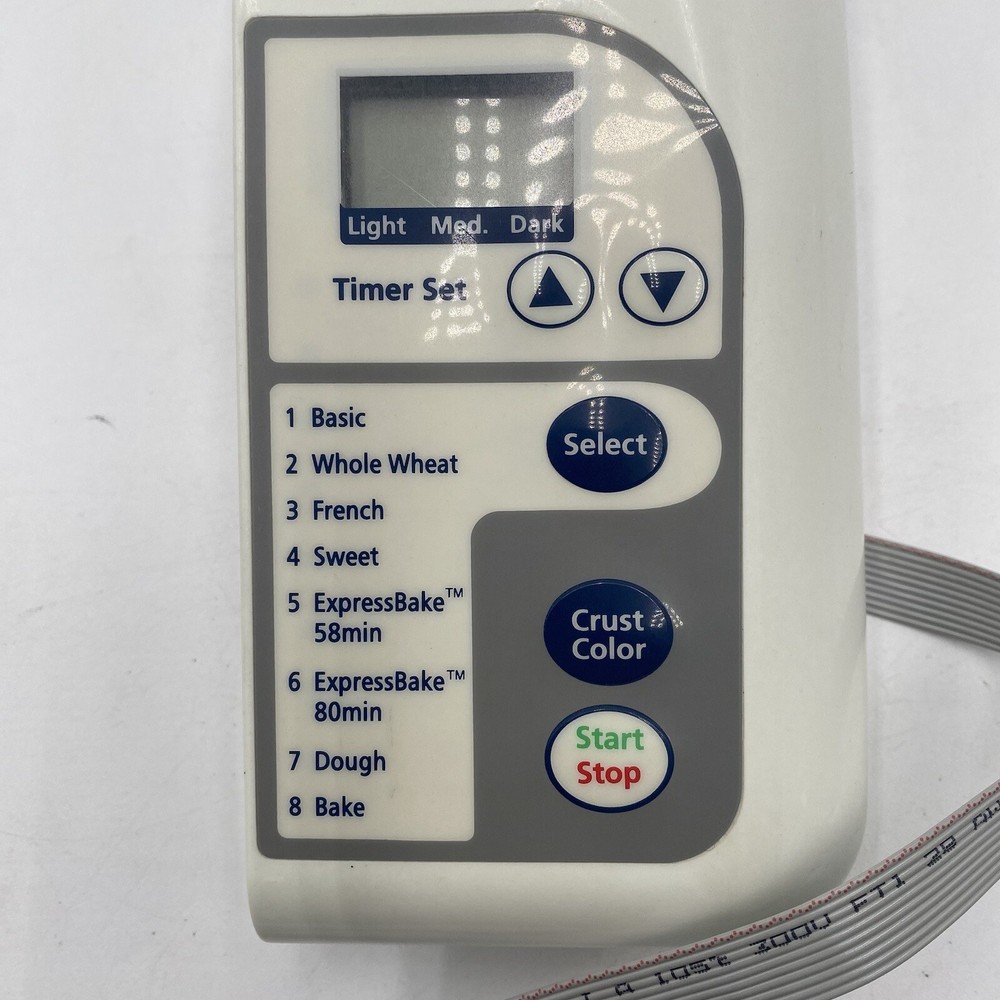 Sunbeam Oster Bread Maker Machine Control Panel for Models 5833 5834 Works