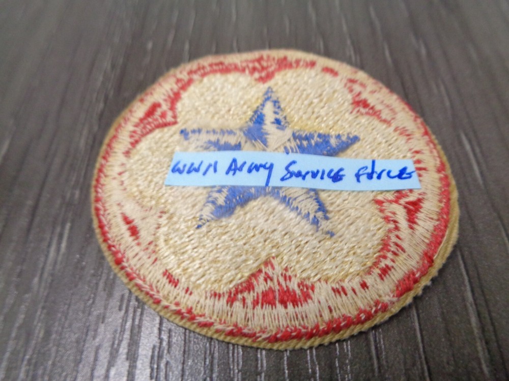 Original WW2 Service Forces Patch WWll US Army Cut Edge SNOW BACK