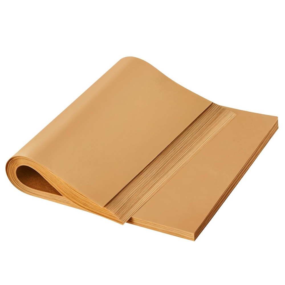 100 Pack Unbleached Parchment Paper Sheets Precut Baking Sheets, 12x16 Inch