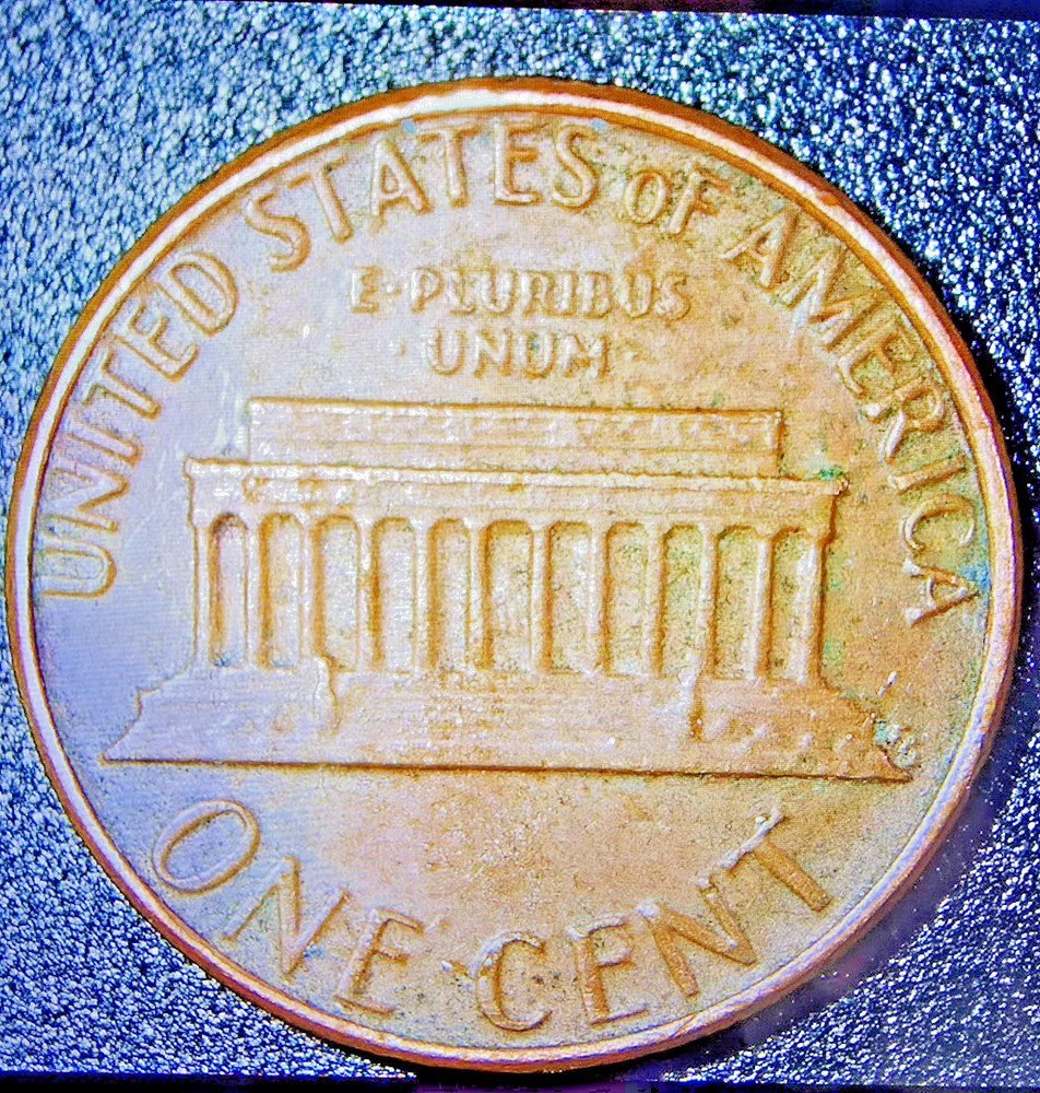 NM 1981 Lincoln Memorial Penny RD Obverse-Reverse Letters Errors