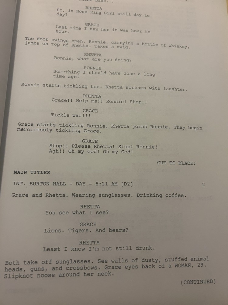 ORIGINAL SCRIPT SAVING GRACE SHE'S A LUMP HOLLY HUNTER LEON RIPPY