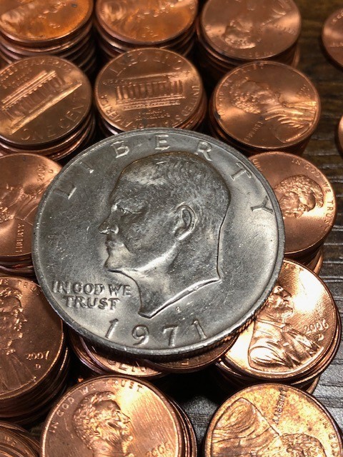 1971-D $1 "Freindly Eagle" Peg Leg Eisenhower Dollar