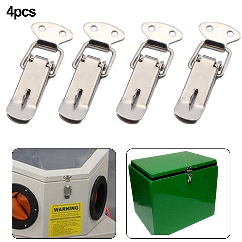 4PCS Case Box Latch Catch Stainless Steel Spring Loaded for Toggle Mount