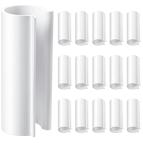 16 Pcs PVC Pipe Clips 2.4 Inches Long Greenhouse for 1/2 Inch PVC Pipe White